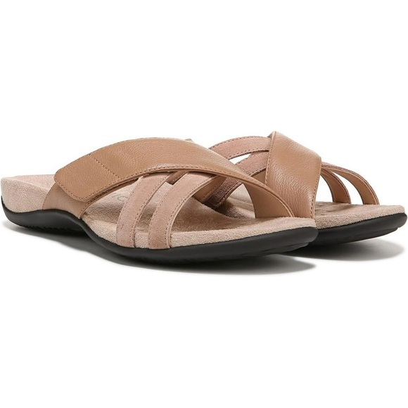 Vionic Tan Slide Sandals - Picture 2 of 11